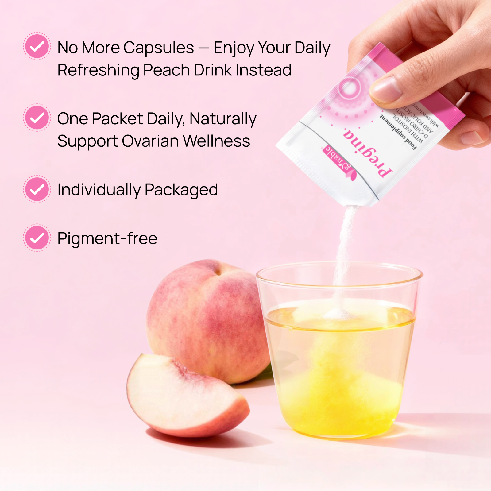 Gynable Pregina Myo-Inositol & D-Chiro Inositol Supplement for Women, Ovarian Health for PCOS & Fertility, Patented Folic Acid, Hormonal Balance & Menstrual Regulation, Gluten-Free