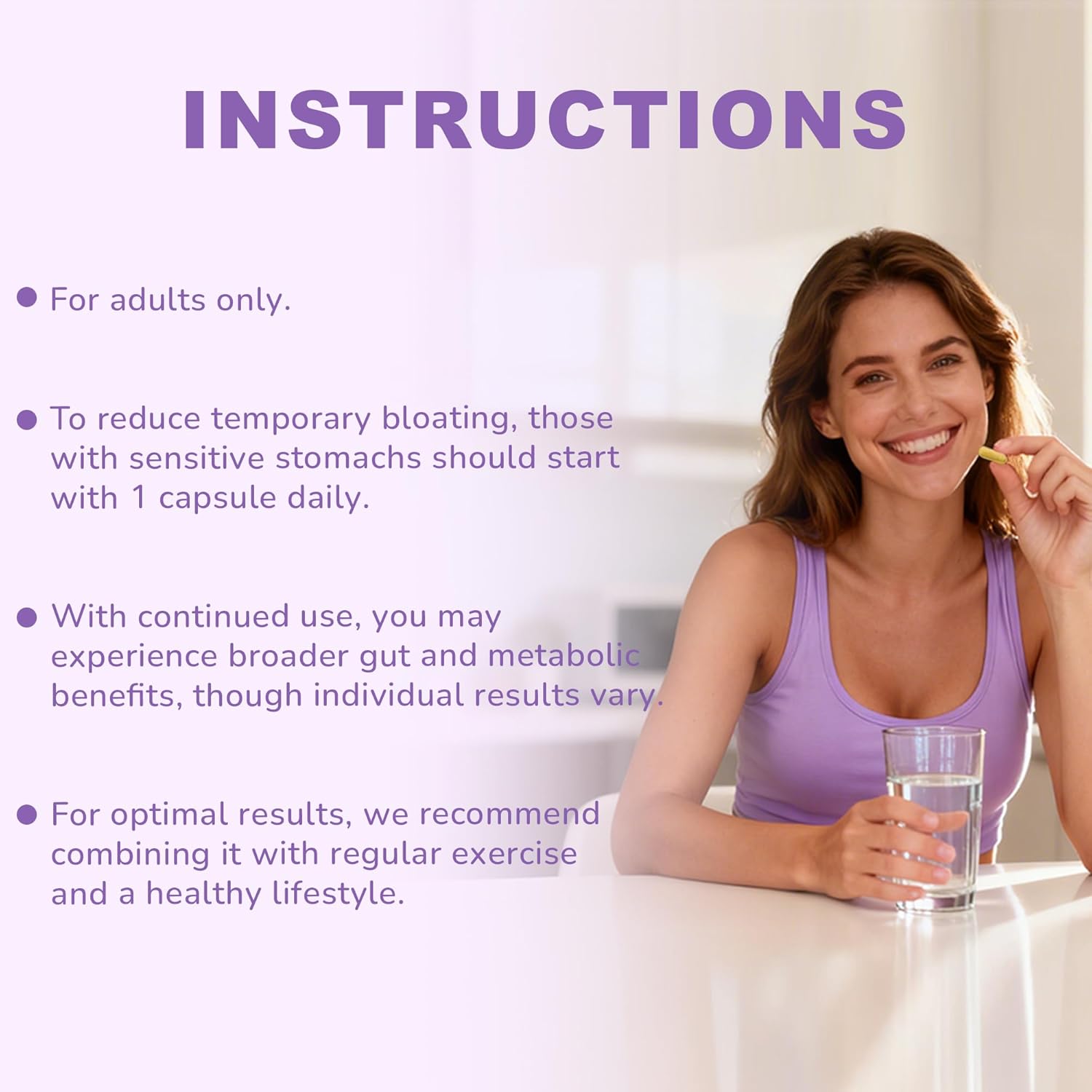 Gynable GLP-1 Supplement for Weight Loss & Appetite Control: Akkermansia Muciniphila Probiotic for Women and Men with Berberine, Inulin (Third-Party Tested) Supports Gut, Digestion, Metabolic, 60 Counts