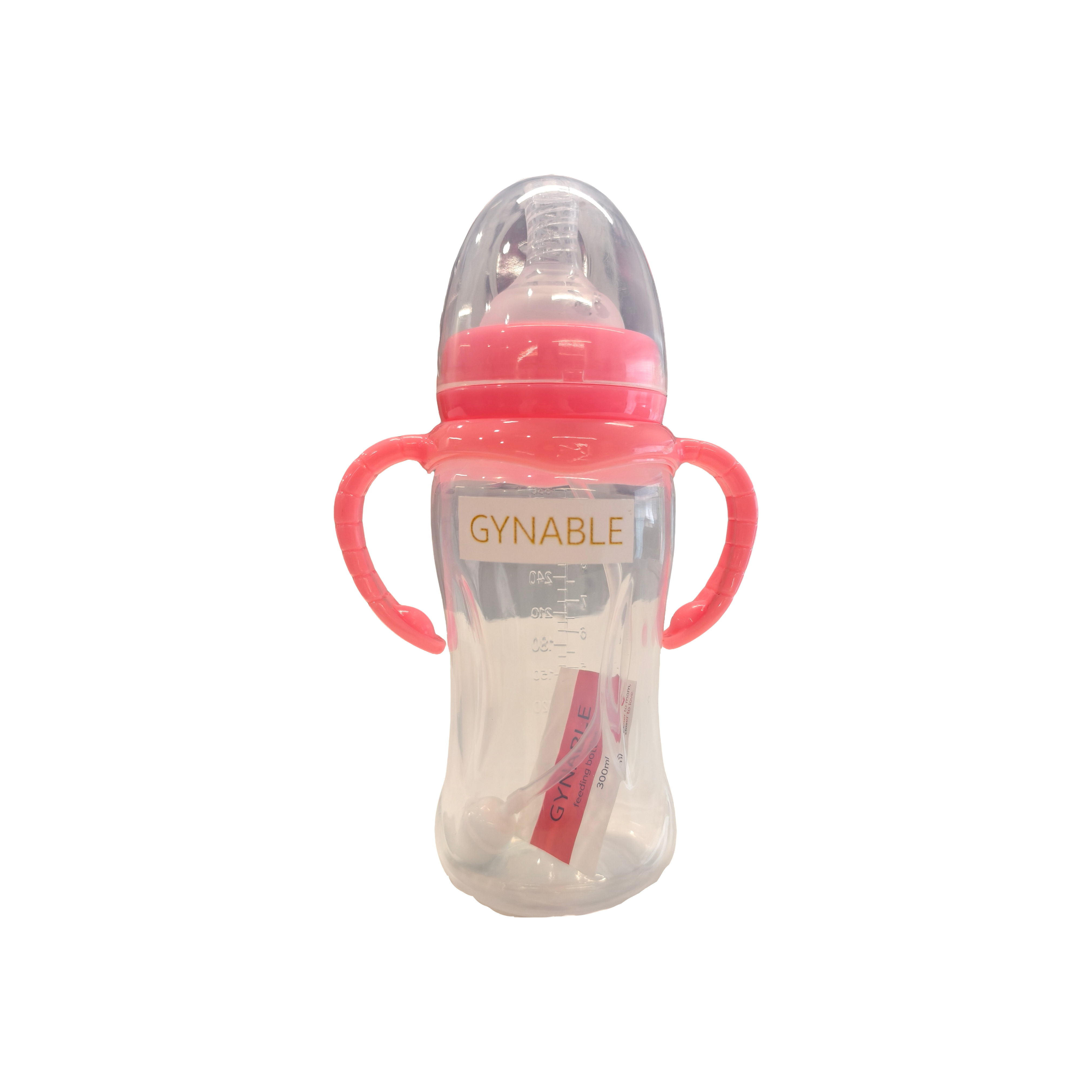 GYNABLE PPSU Wide-Neck Feeding Bottle with food-grade PPSU material & liquid silicone nipple, features anti-colic design, breast-like feel, high-temperature resistant and easy to clean (300ml)