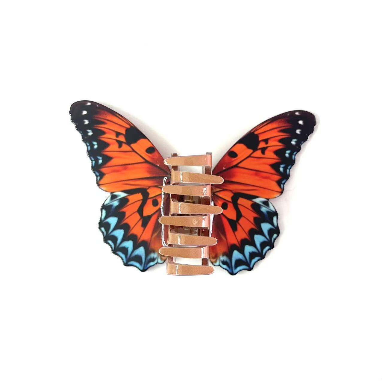 Vanessa butterfly hair claw in Orange