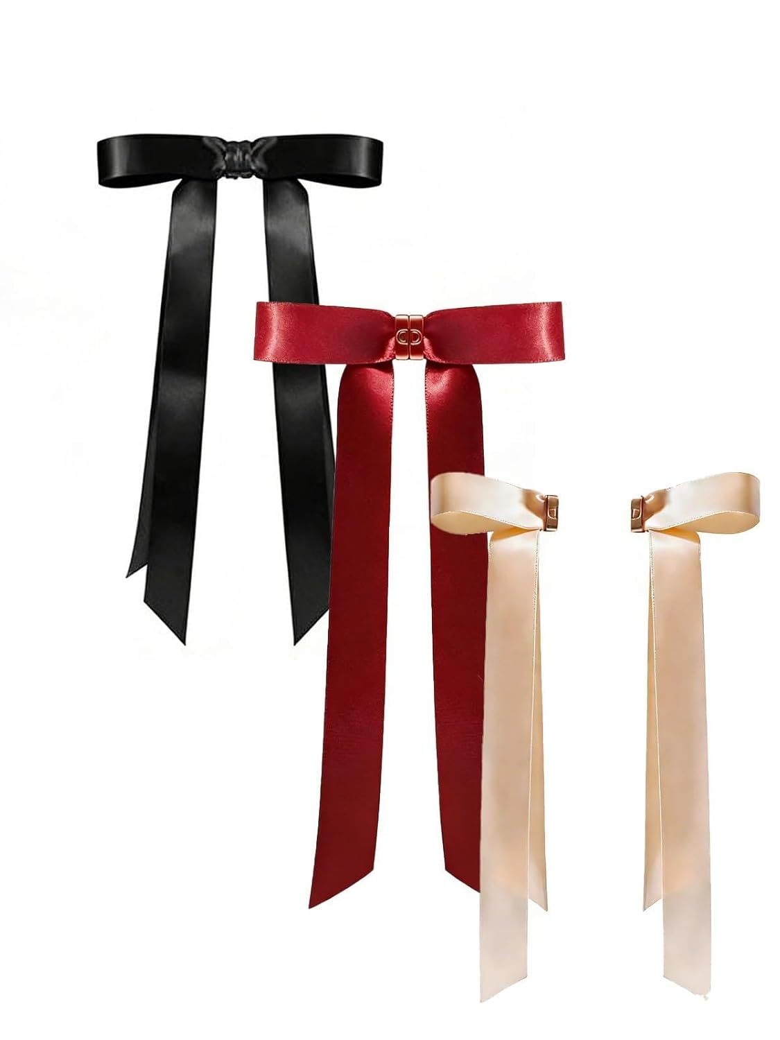 Bow-shaped magnetic hair clip