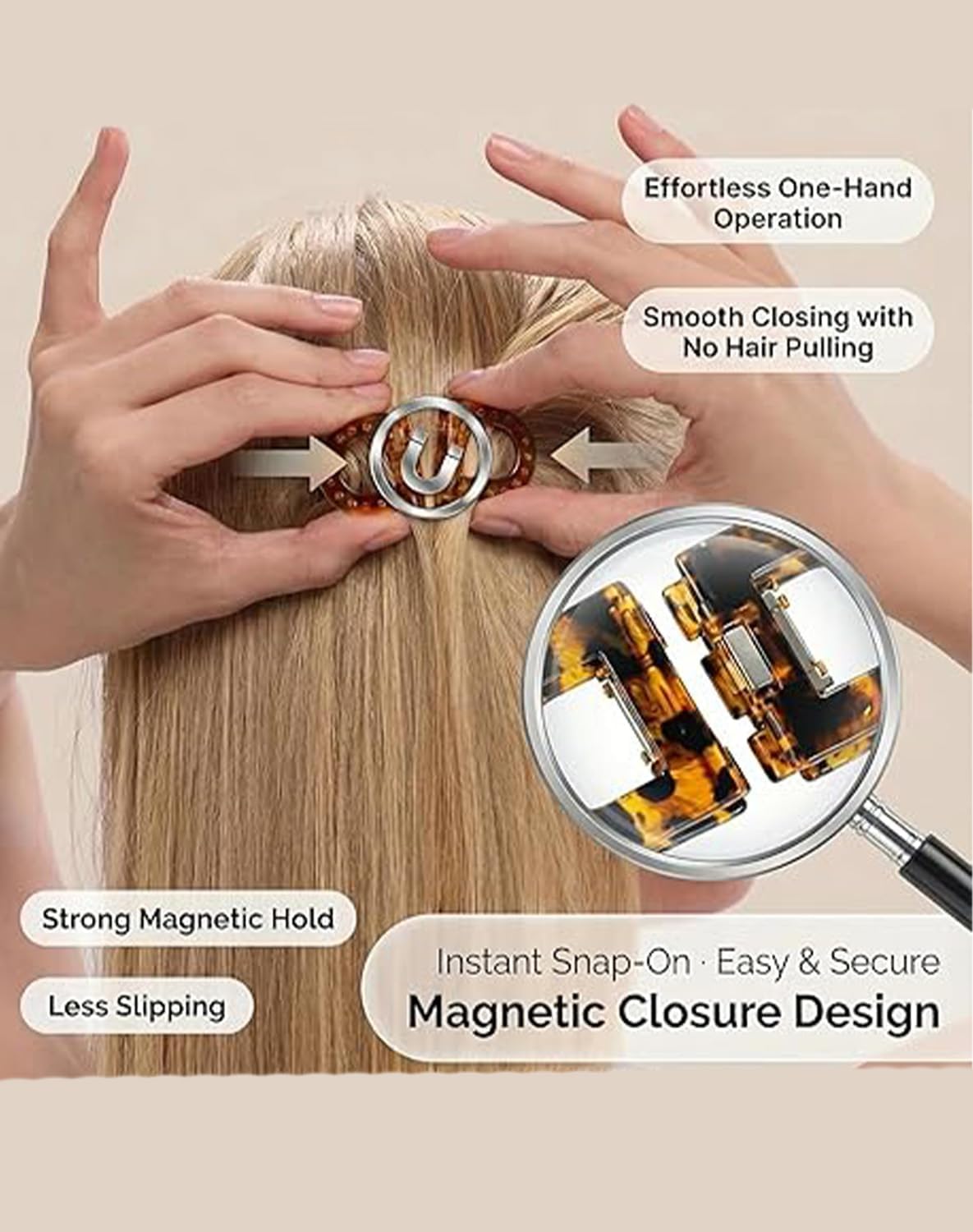 smart magnetic hair clip