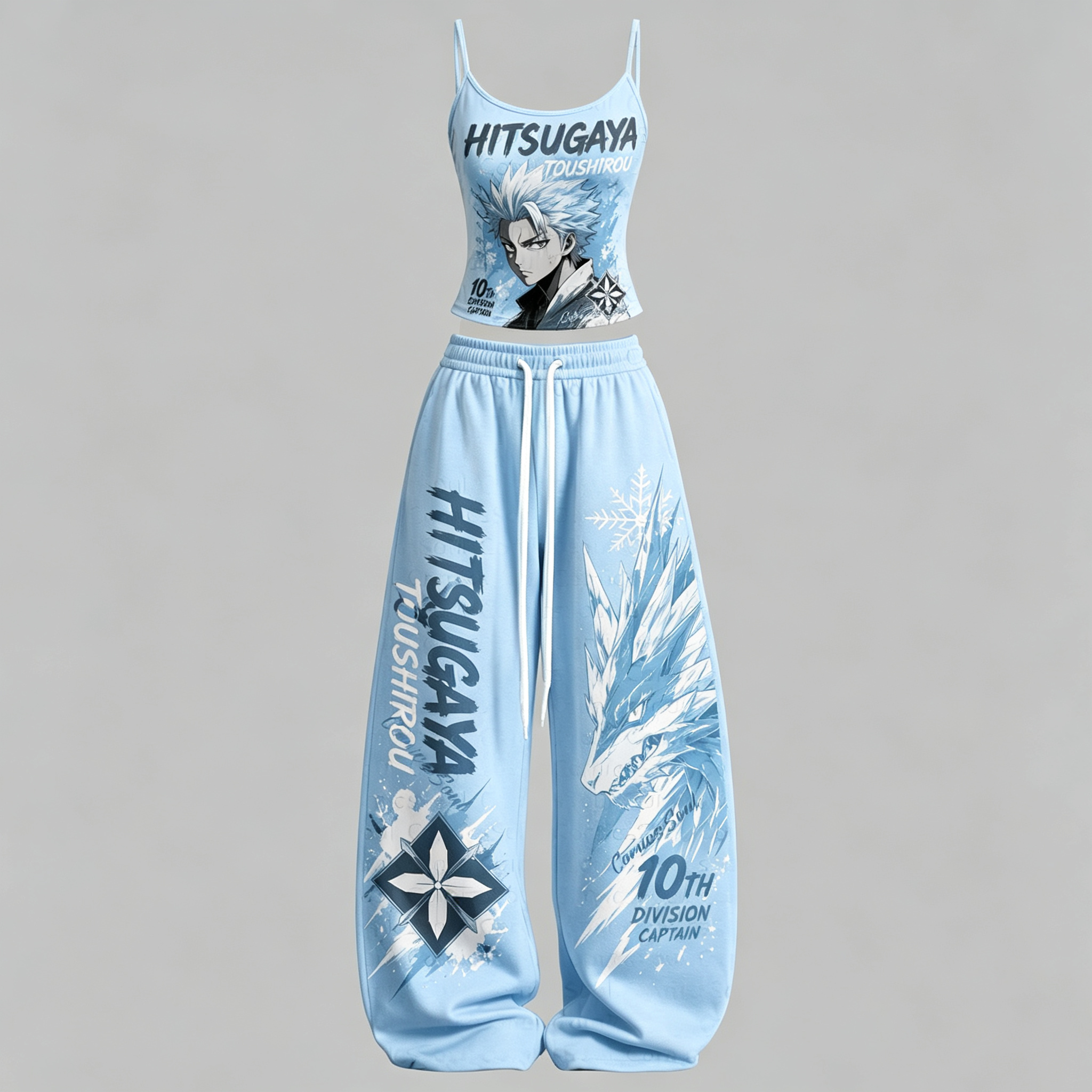 Bleach Top & Elasticated Trousers Two-Piece Set