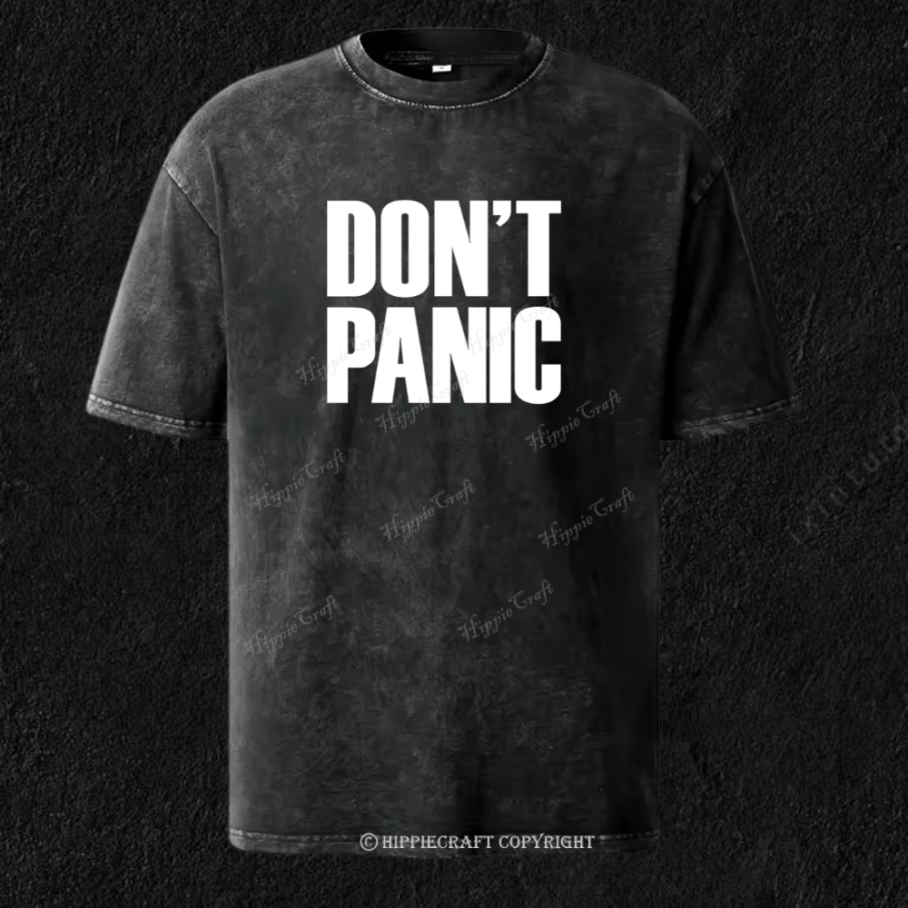 Unisex Gdon't panic Washed T-Shirts