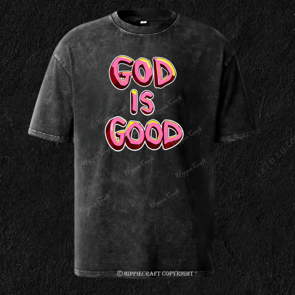 Unisex God Is Good Washed T-Shirt