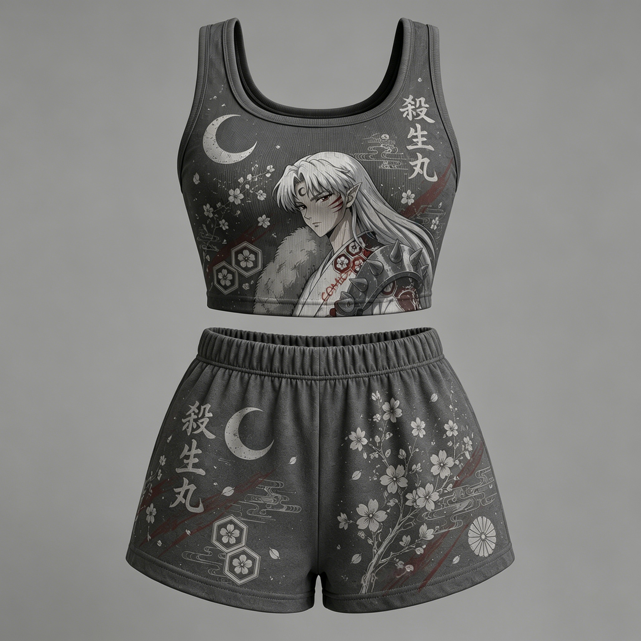 Inuyasha Vest and shorts Two-Piece Set