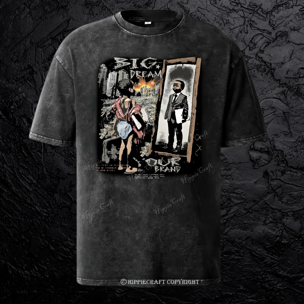 Unisex  BIG DREAM Washed T-Shirt
