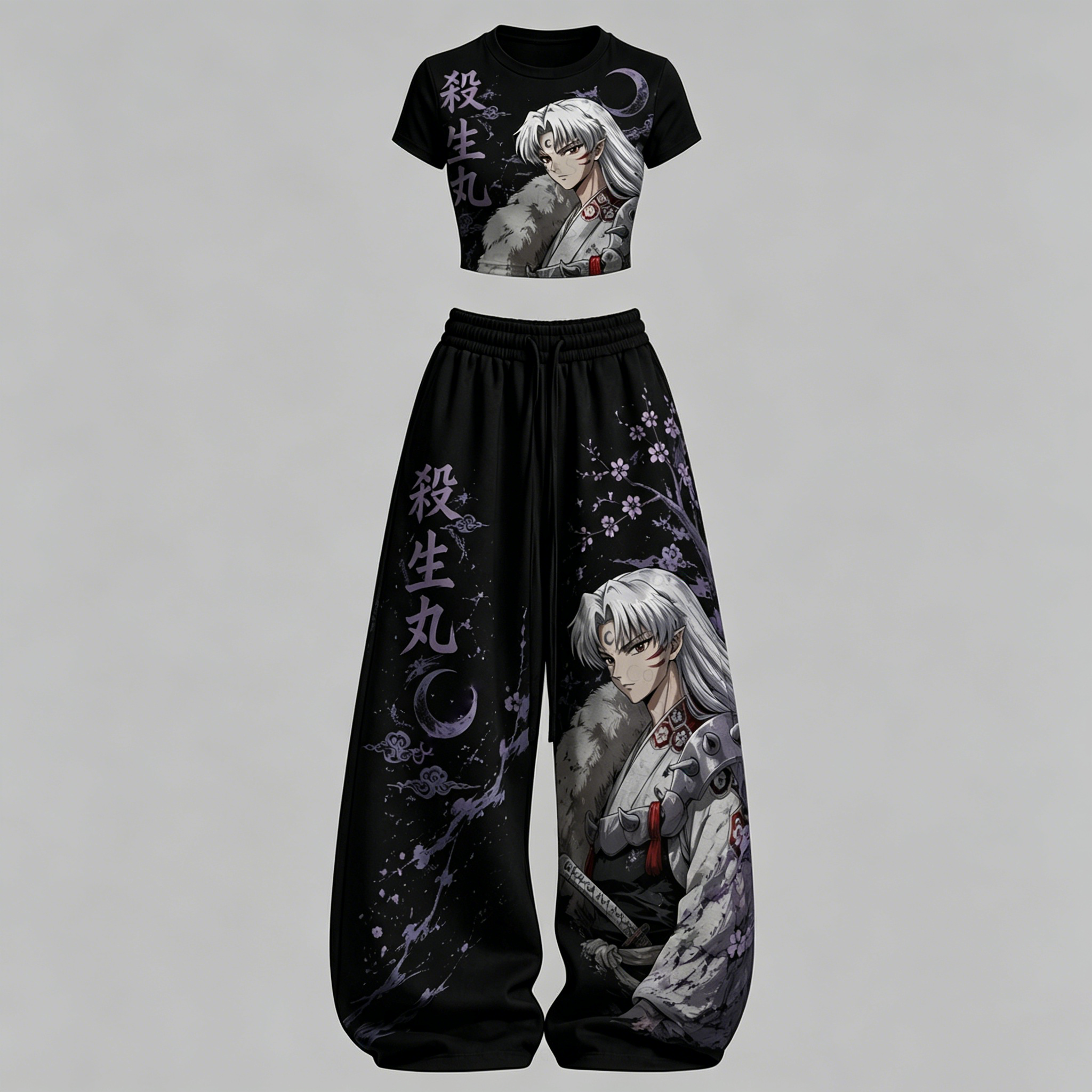 Inuyasha Top & Elasticated Trousers Two-Piece Set