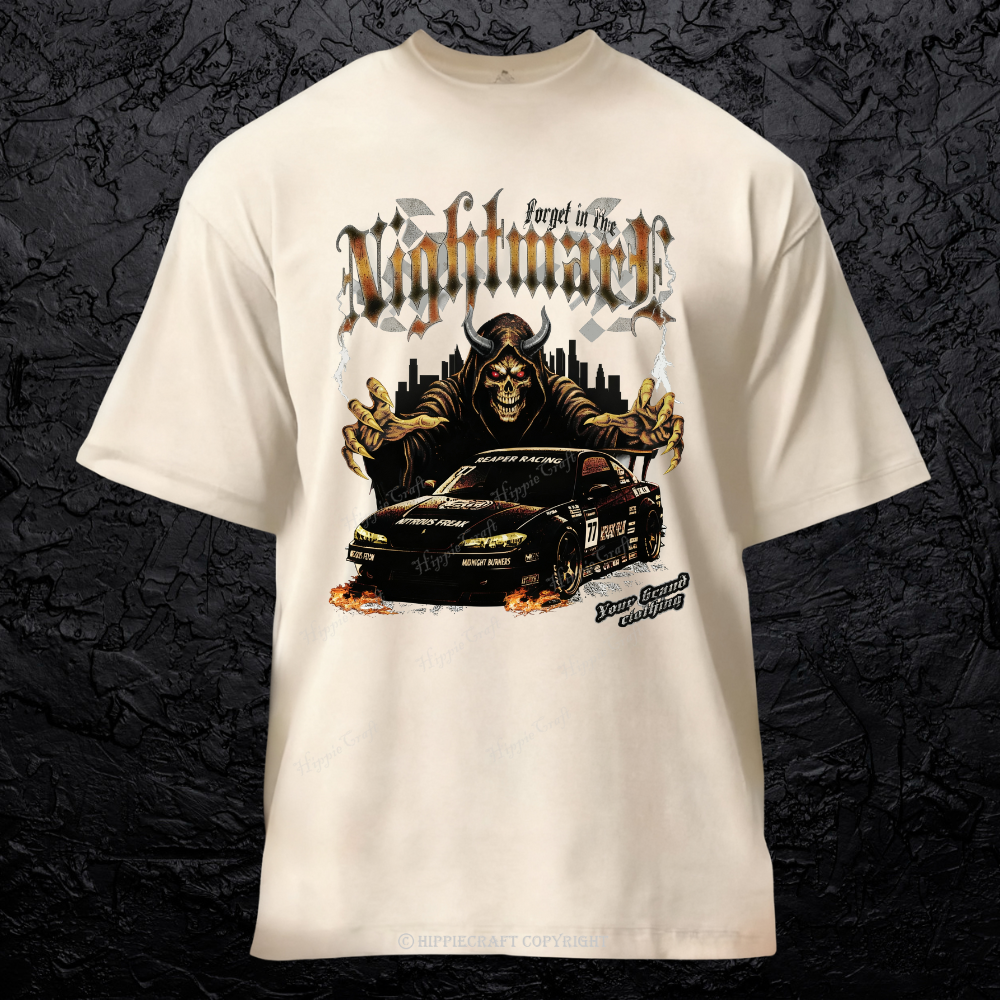 Unisex  NIGHTMARE FORGET IN FIRE Washed T-Shirt