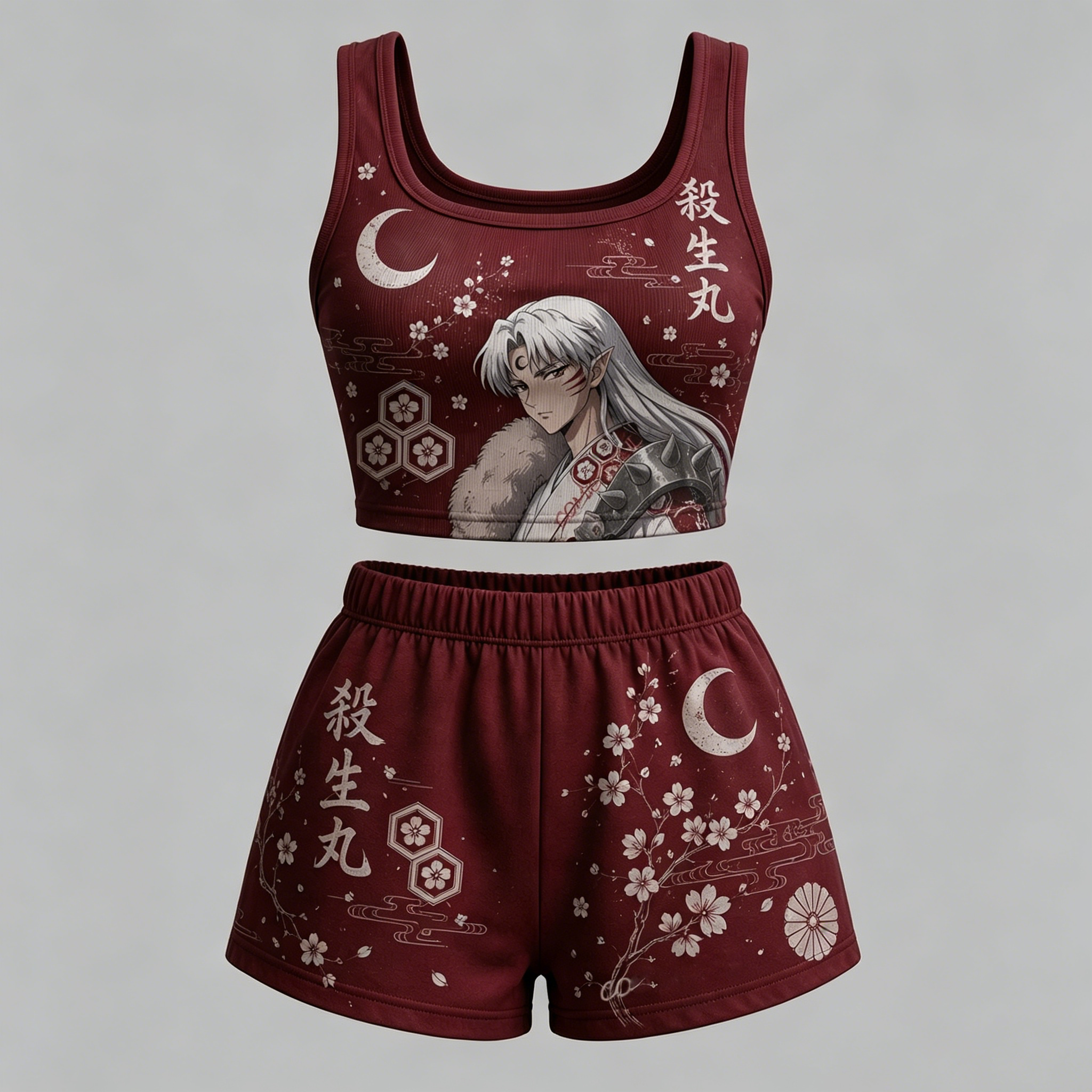 Inuyasha Vest and shorts Two-Piece Set