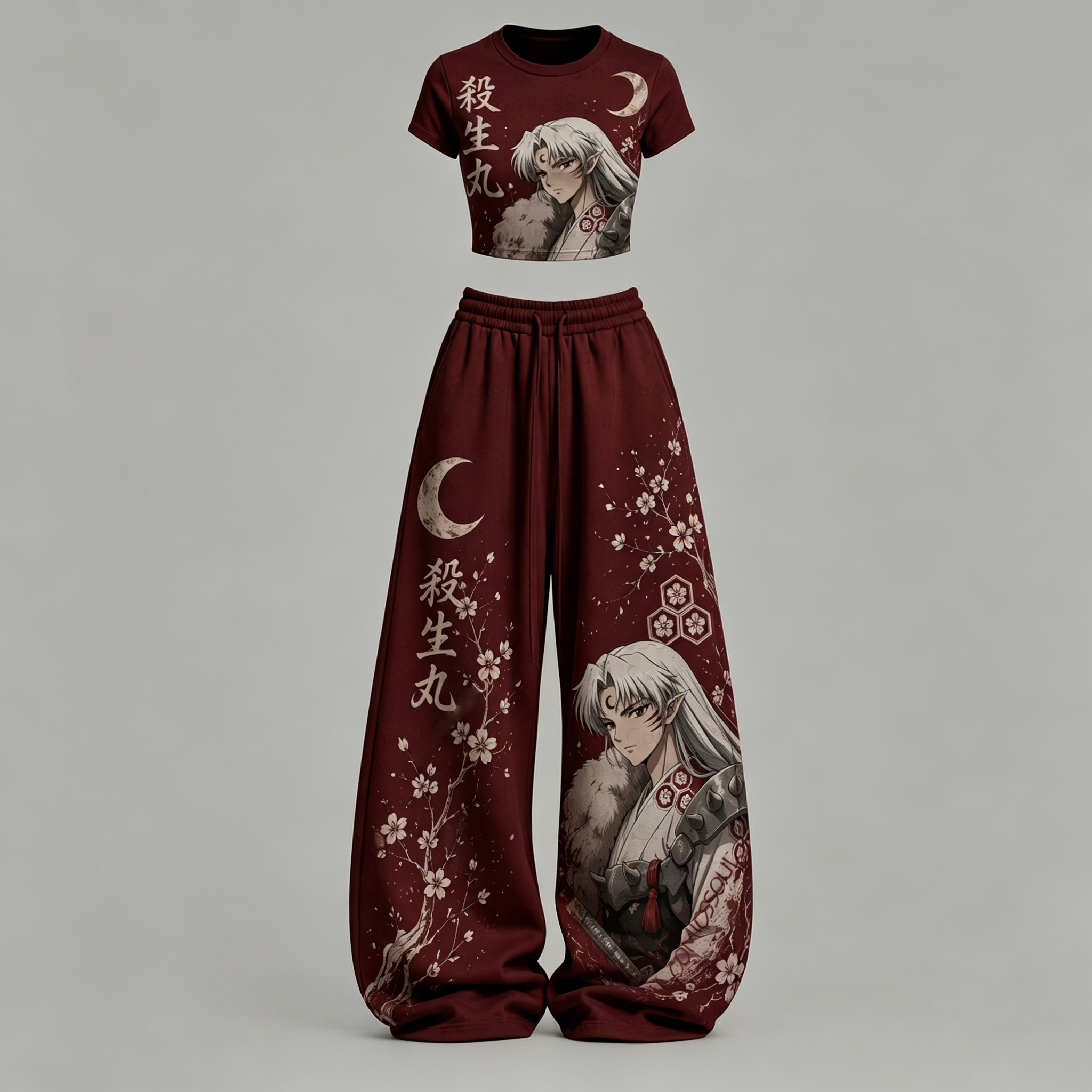 Inuyasha Top & Elasticated Trousers Two-Piece Set