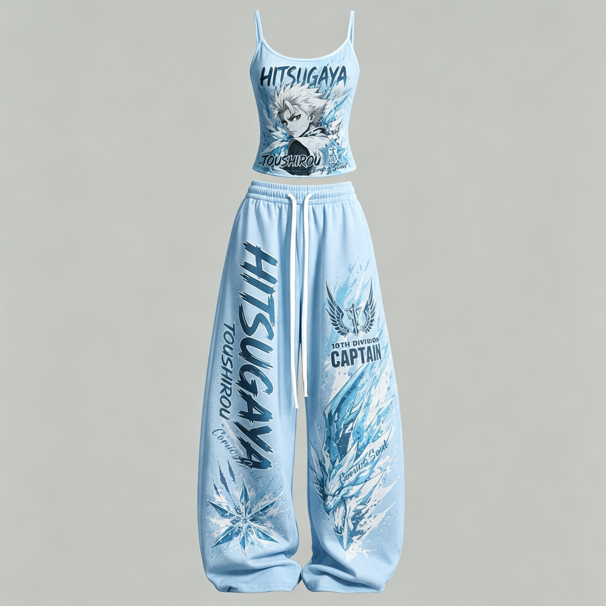 Bleach Top & Elasticated Trousers Two-Piece Set