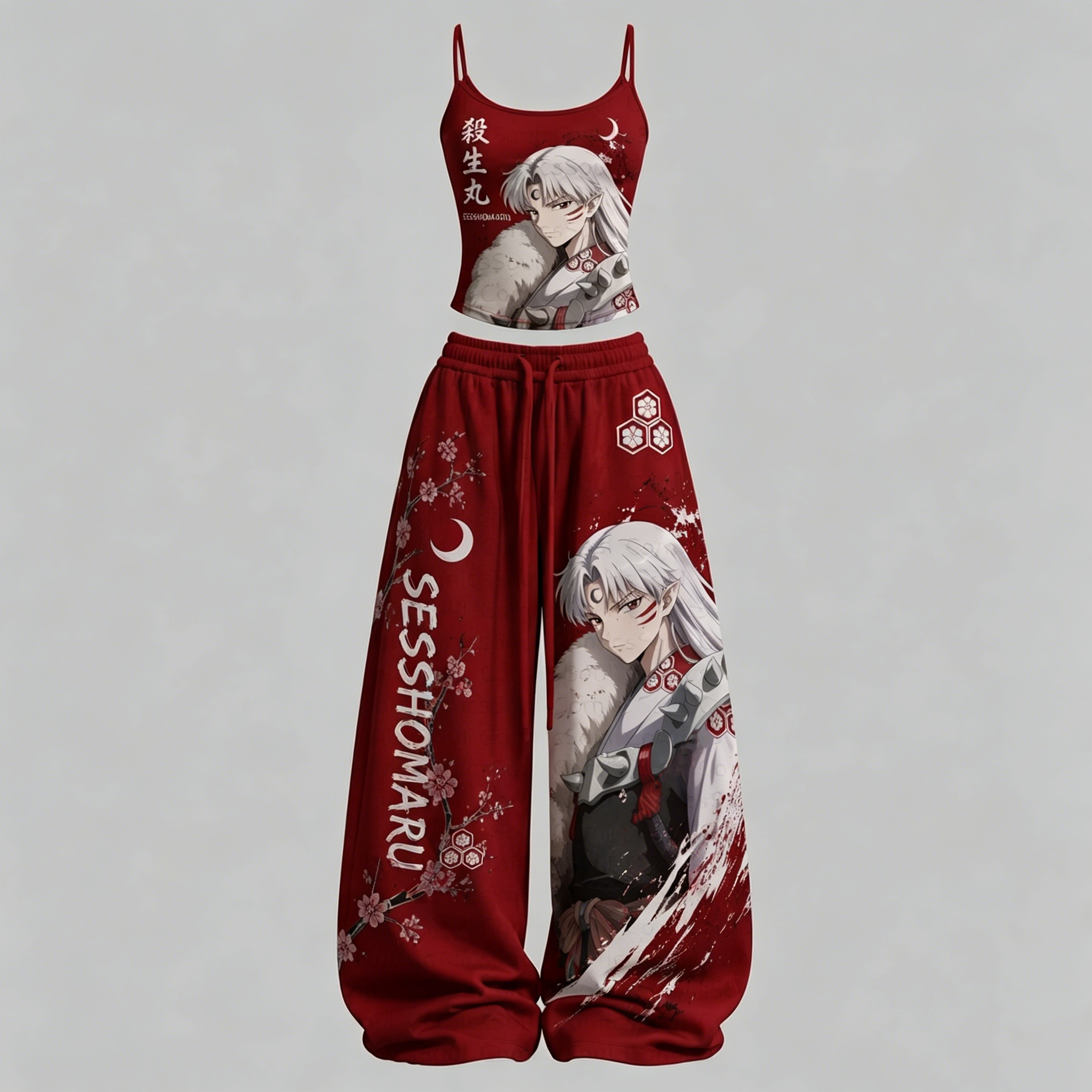 Inuyasha Top & Elasticated Trousers Two-Piece Set
