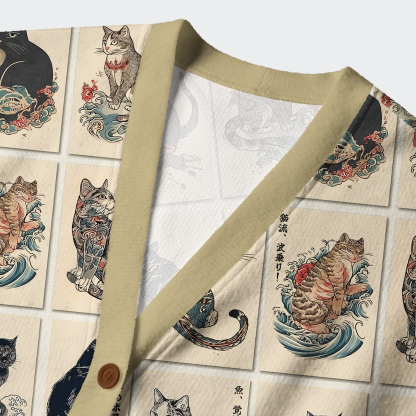  The Bold And The Inked Cats Ugly Cardigan Sweater