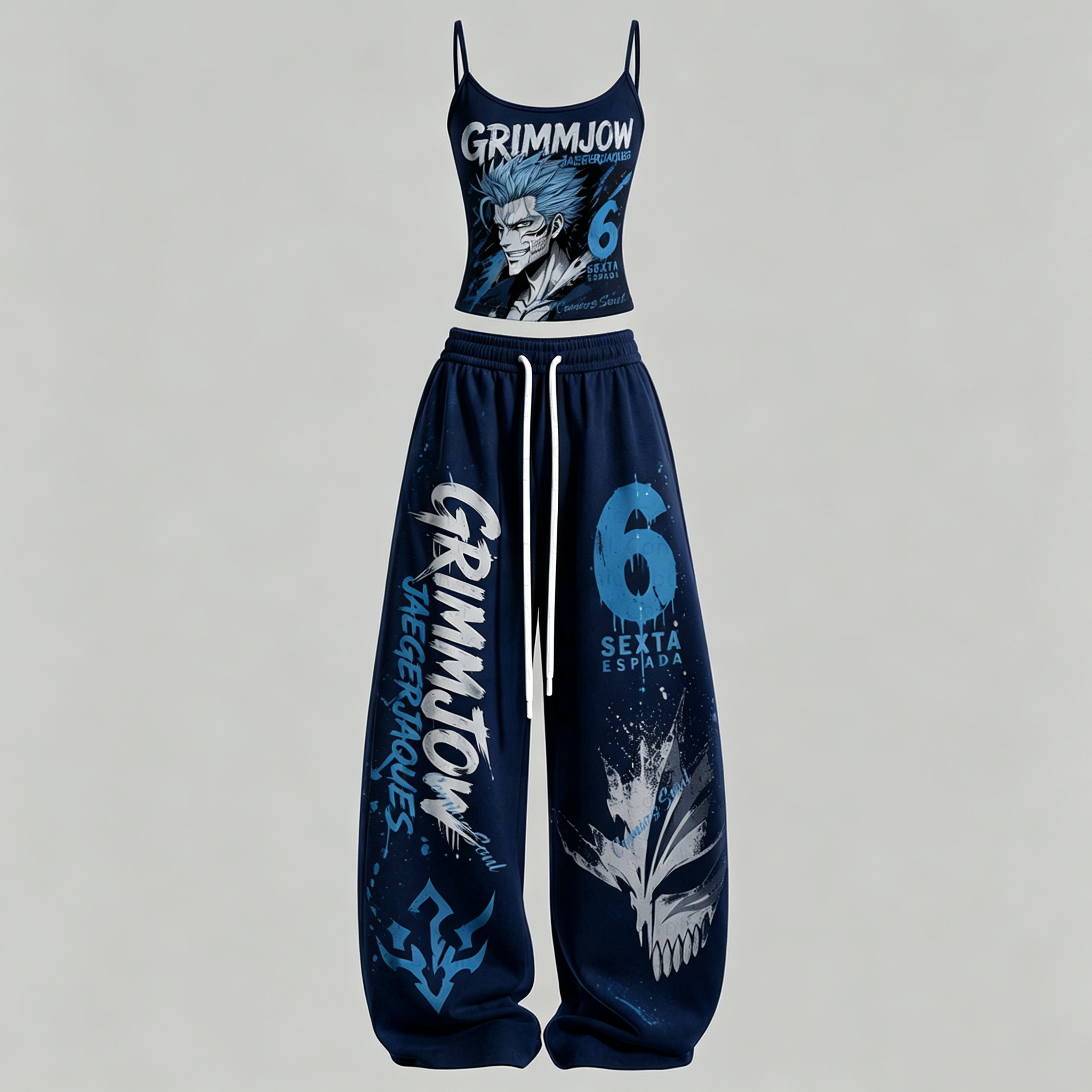 Bleach Top & Elasticated Trousers Two-Piece Set
