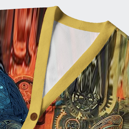 The Rise Of The Mechanical Cat Ugly Cardigan Sweater