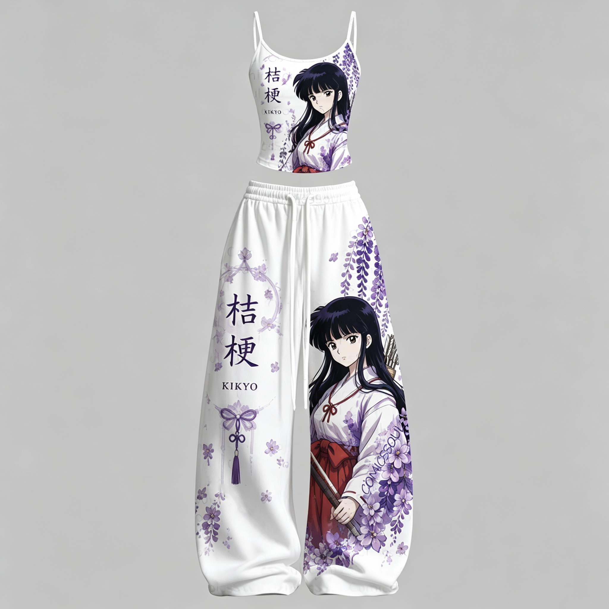 Inuyasha Top & Elasticated Trousers Two-Piece Set