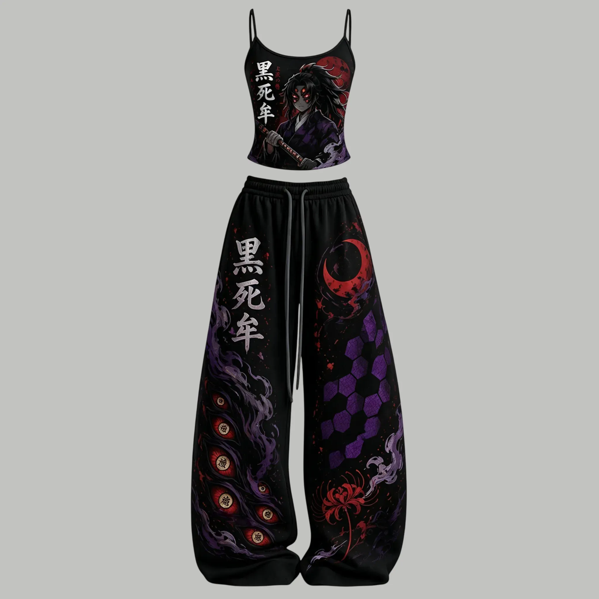 Demon Slayer Top & Elasticated Trousers Two-Piece Set