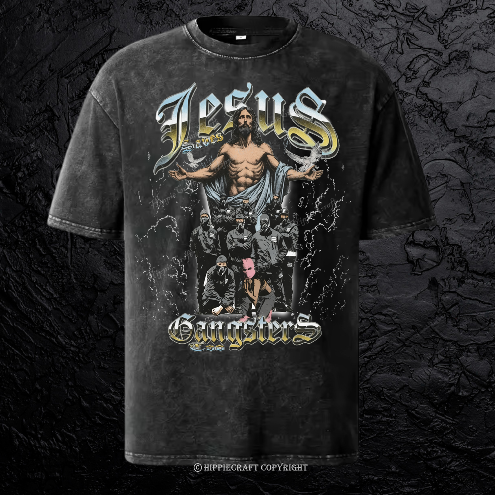 Unisex  jesus bible Washed T-Shirt