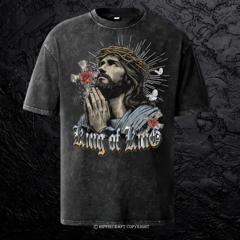 Unisex  jesus bible Washed T-Shirt