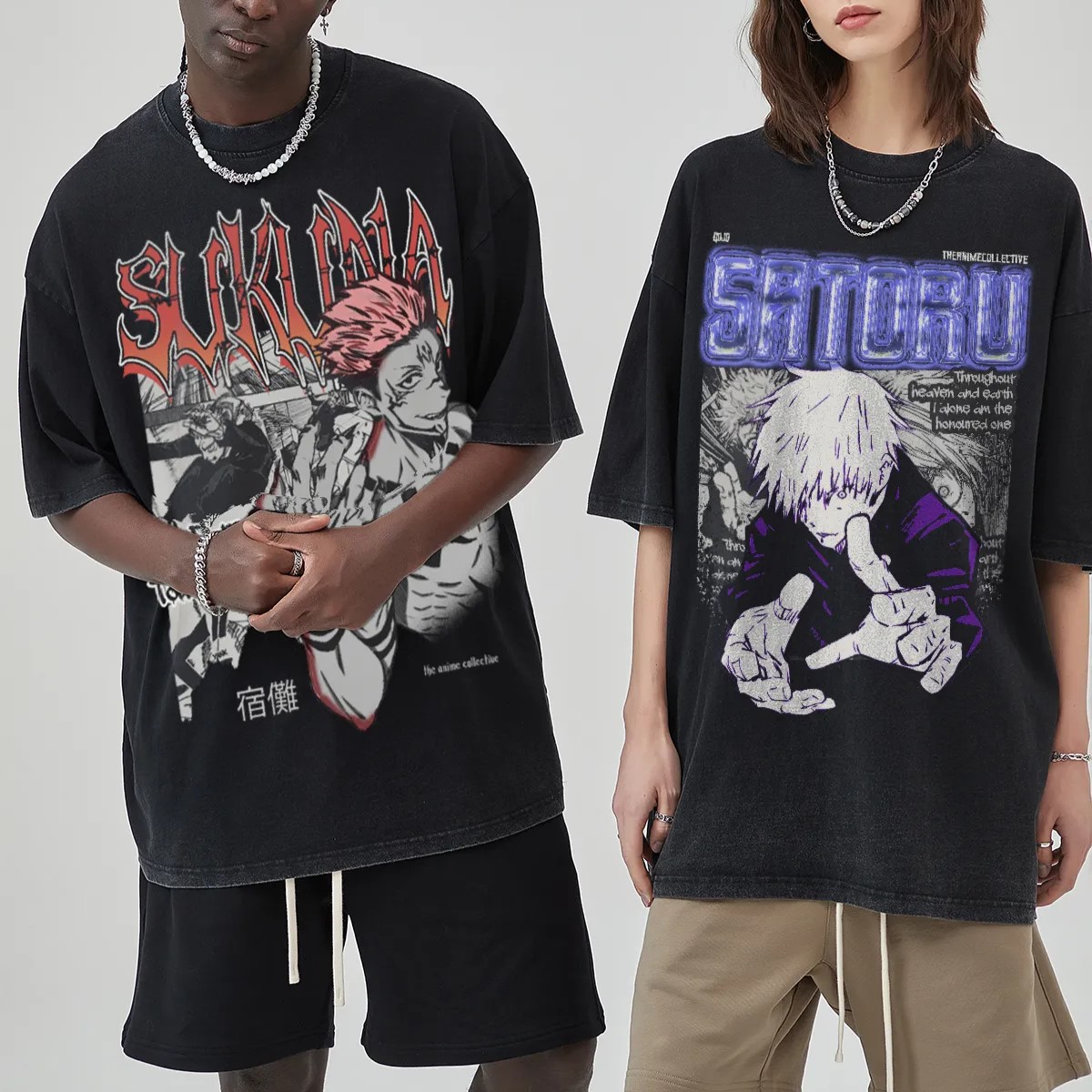 Gojo Vintage Oversized T-Shirt | Jujutsu Kaisen