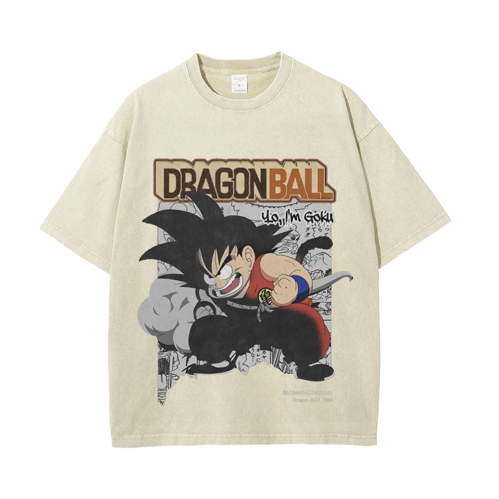 Kid Goku Vintage Oversized T-Shirt | Dragon Ball Super