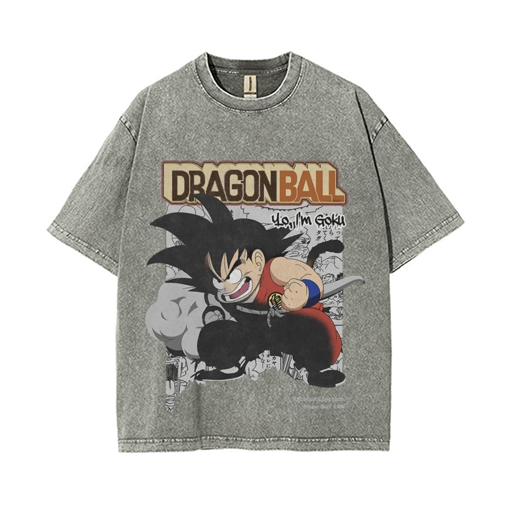 Kid Goku Vintage Oversized T-Shirt | Dragon Ball Super