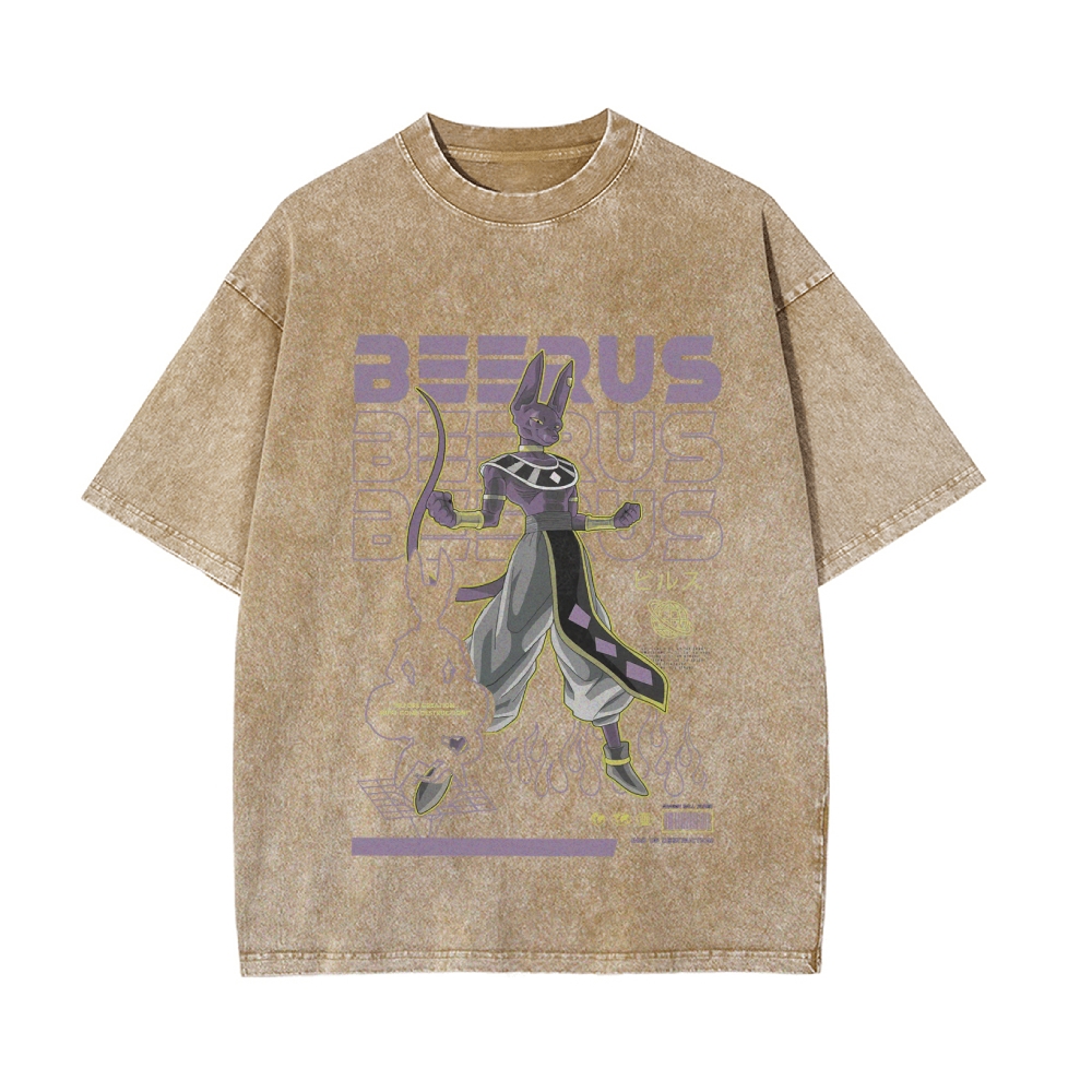 Beerus Vintage Oversized T-Shirt | Dragon Ball Super