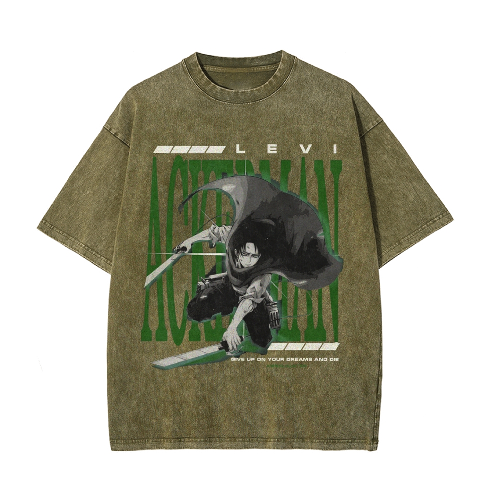 Levi Vintage Oversized T-shirt | Attack On Titan