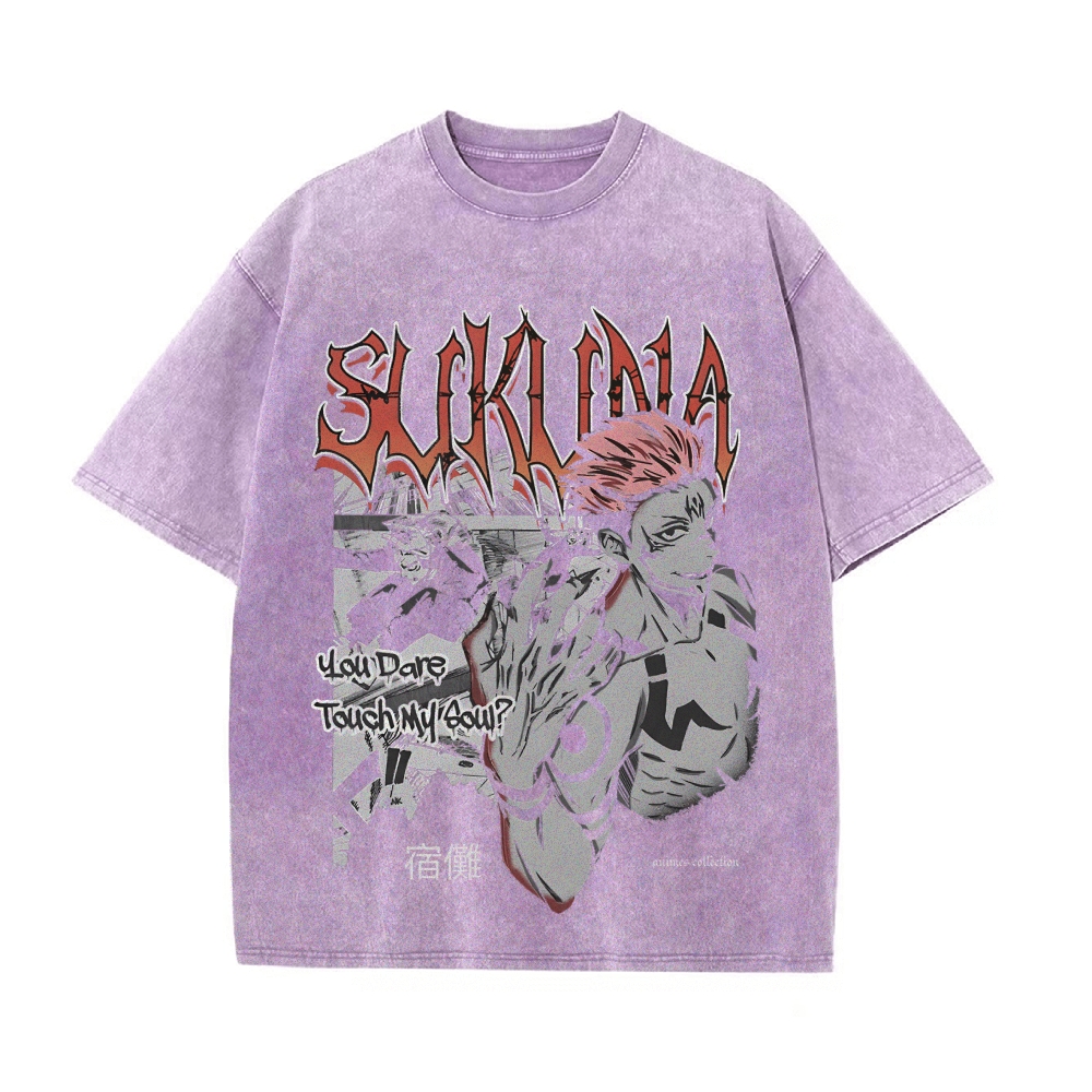 Sukuna Vintage Oversized T-Shirt | Jujutsu Kaisen