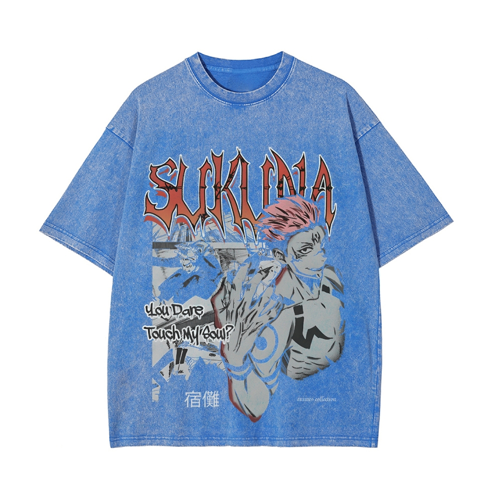 Sukuna Vintage Oversized T-Shirt | Jujutsu Kaisen