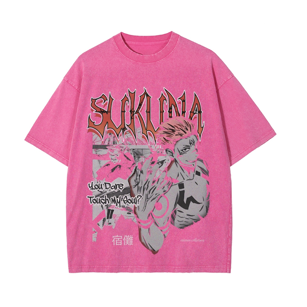Sukuna Vintage Oversized T-Shirt | Jujutsu Kaisen