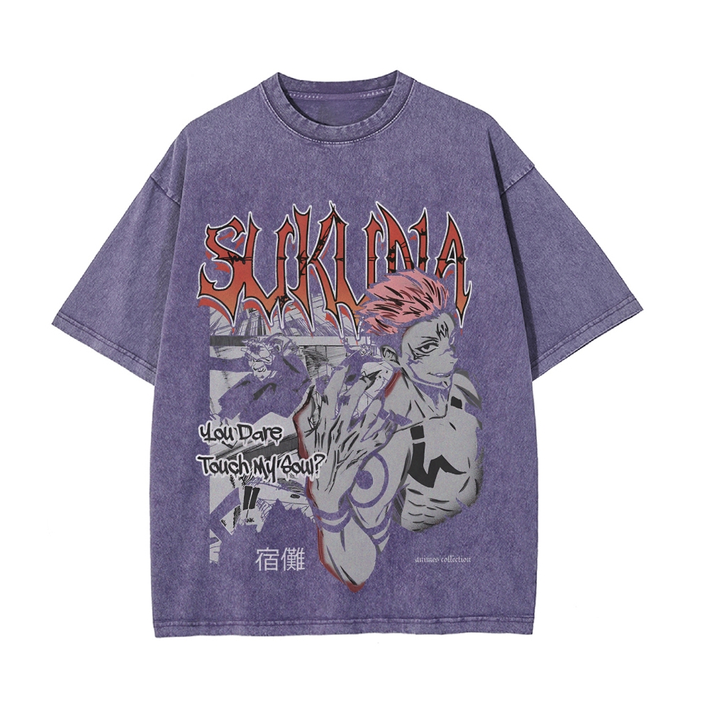 Sukuna Vintage Oversized T-Shirt | Jujutsu Kaisen
