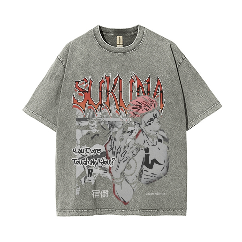 Sukuna Vintage Oversized T-Shirt | Jujutsu Kaisen
