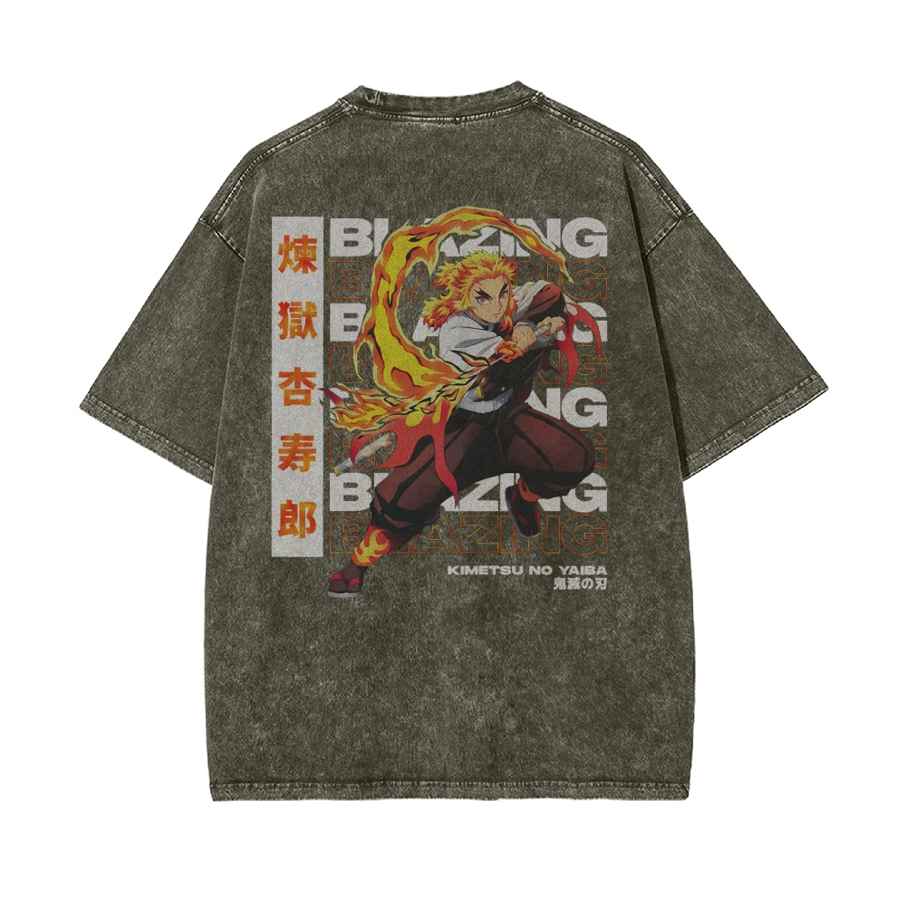 OG Kyojuro Rengoku Vintage Oversized T-Shirt | Demon Slayer