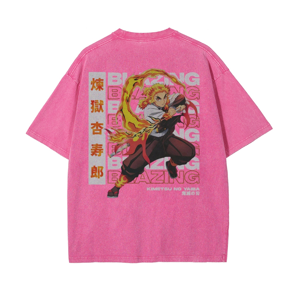 OG Kyojuro Rengoku Vintage Oversized T-Shirt | Demon Slayer