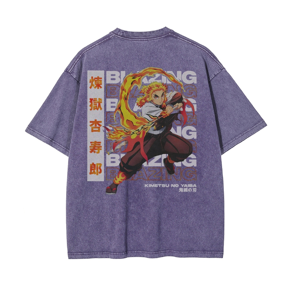 OG Kyojuro Rengoku Vintage Oversized T-Shirt | Demon Slayer