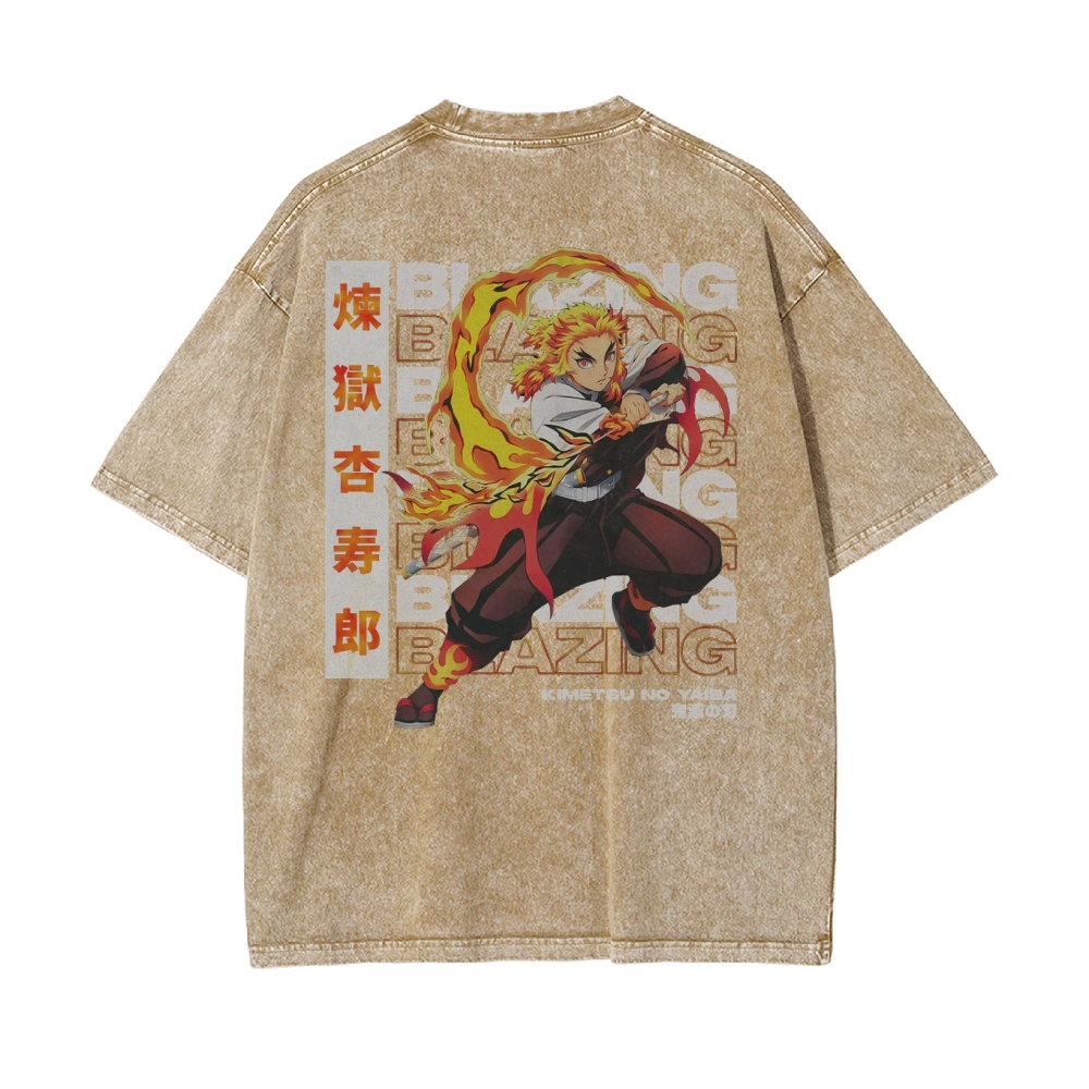 OG Kyojuro Rengoku Vintage Oversized T-Shirt | Demon Slayer