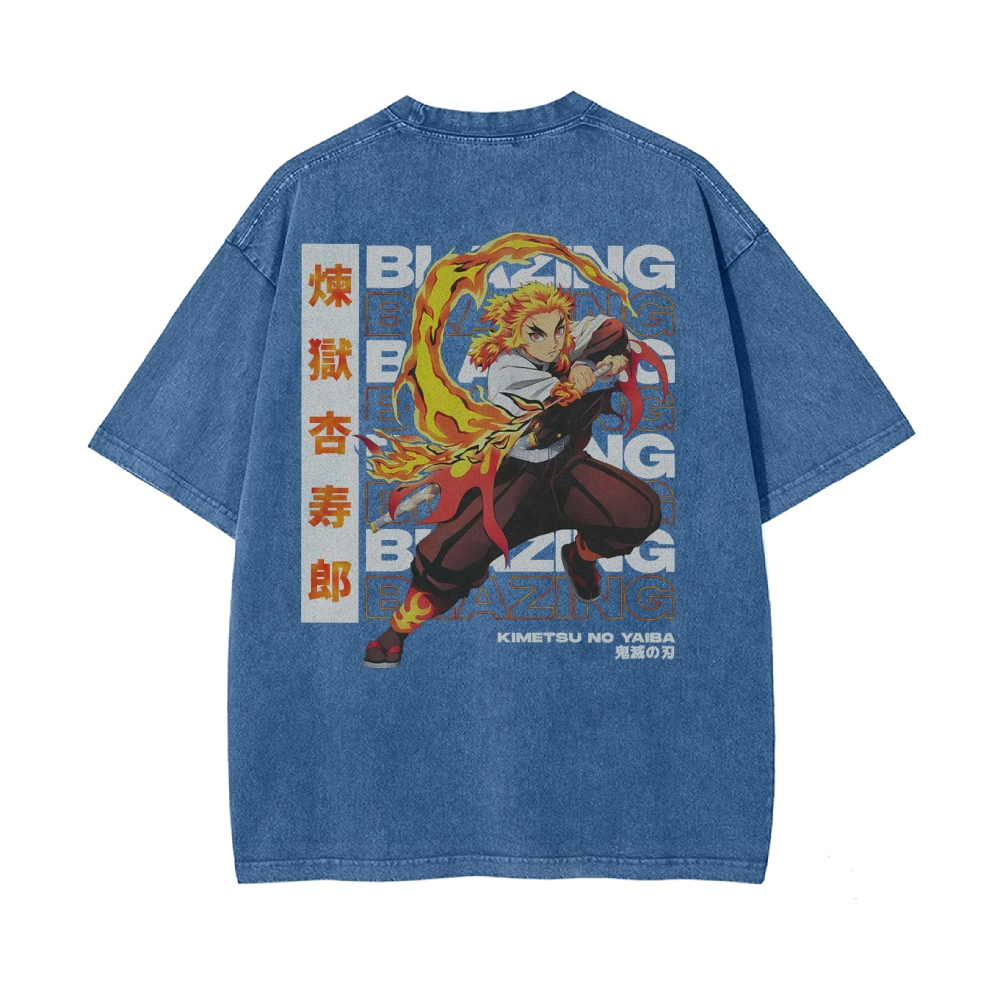 OG Kyojuro Rengoku Vintage Oversized T-Shirt | Demon Slayer