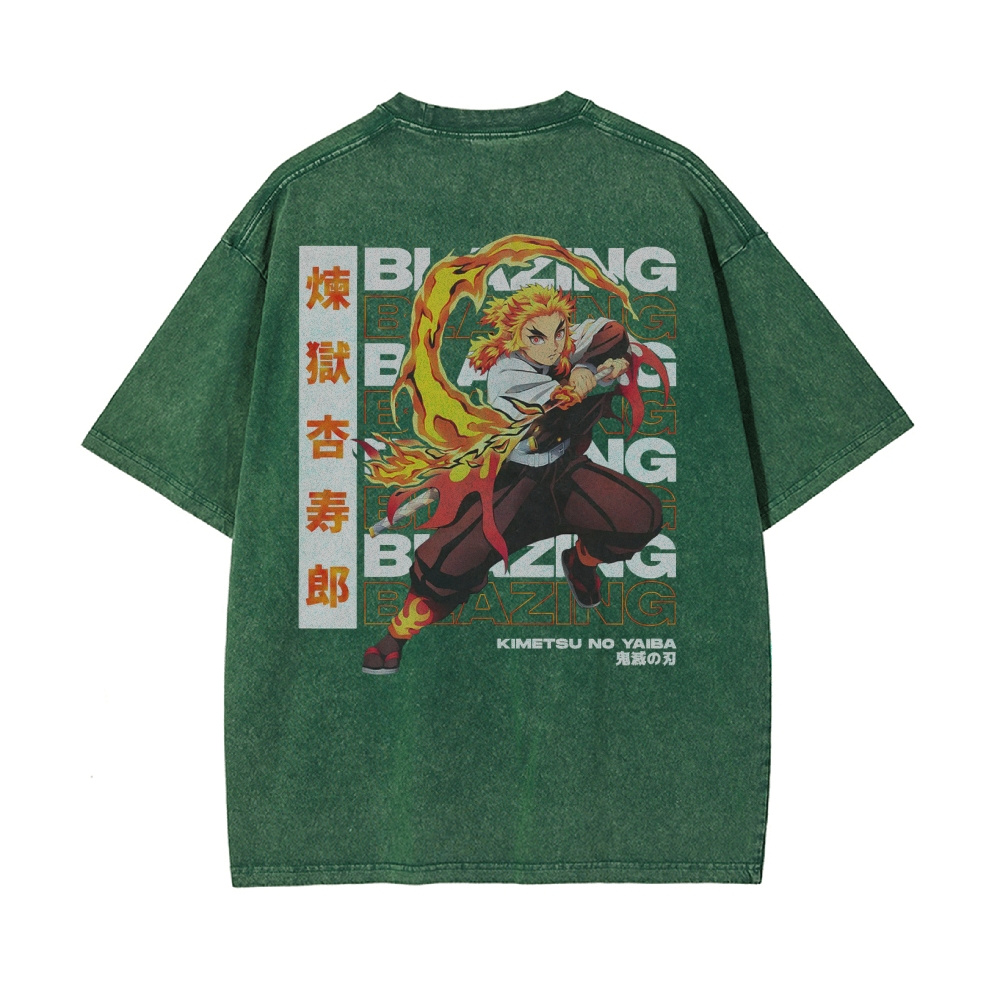 OG Kyojuro Rengoku Vintage Oversized T-Shirt | Demon Slayer