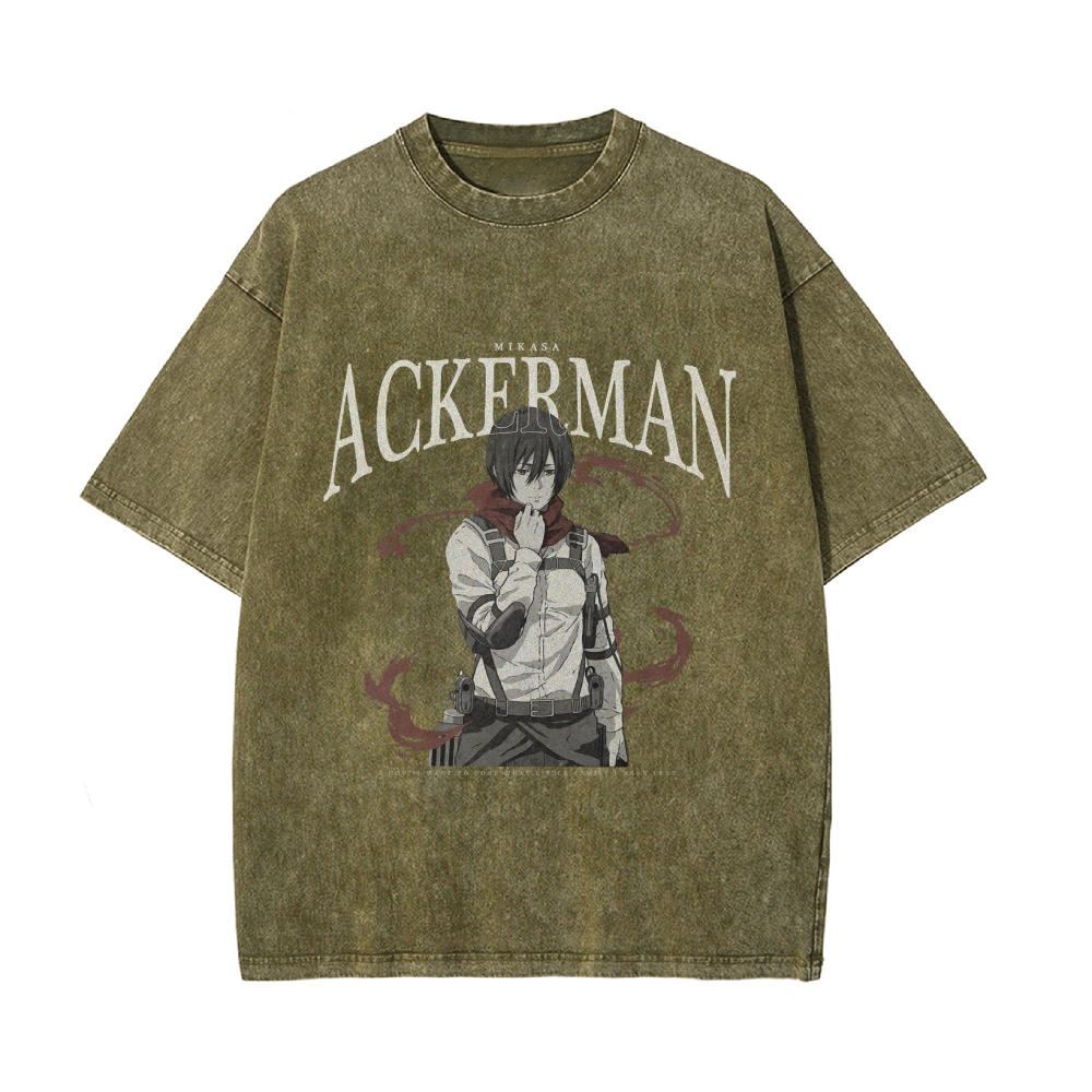 Mikasa Vintage Oversized T-shirt | Attack On Titan