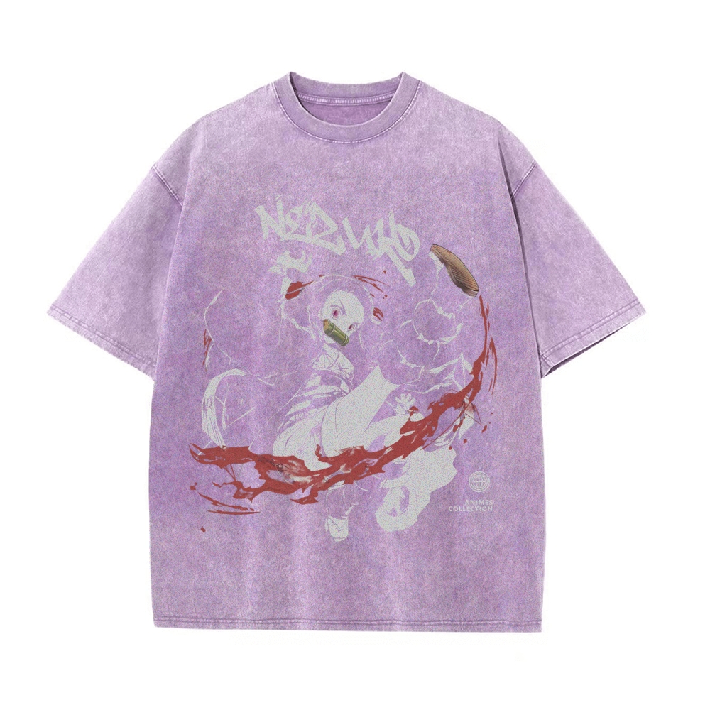 Nezuko Vintage Oversized T-Shirt | Demon Slayer