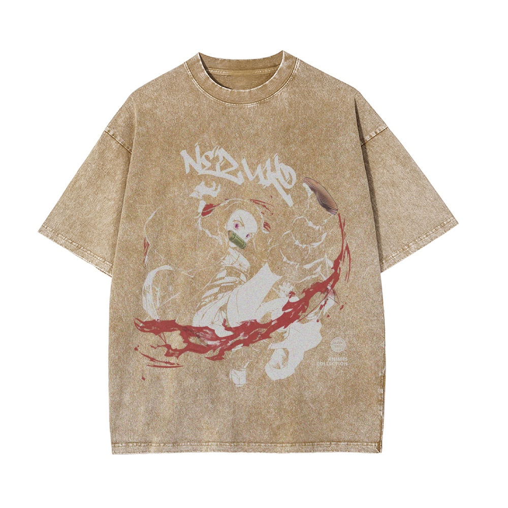 Nezuko Vintage Oversized T-Shirt | Demon Slayer