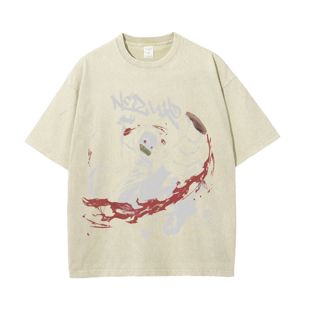 Nezuko Vintage Oversized T-Shirt | Demon Slayer