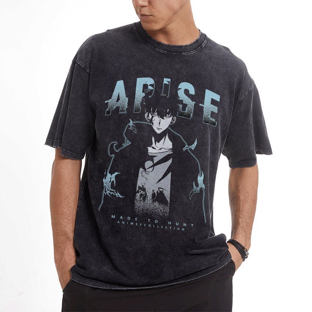 Arise (Blue) Vintage T-Shirt | Solo Leveling $45.00 USD