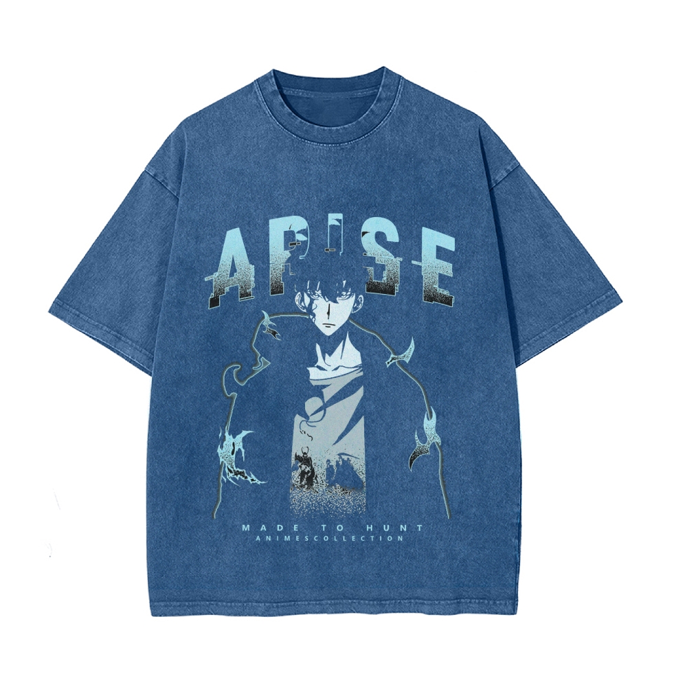 Arise (Blue) Vintage T-Shirt | Solo Leveling $45.00 USD