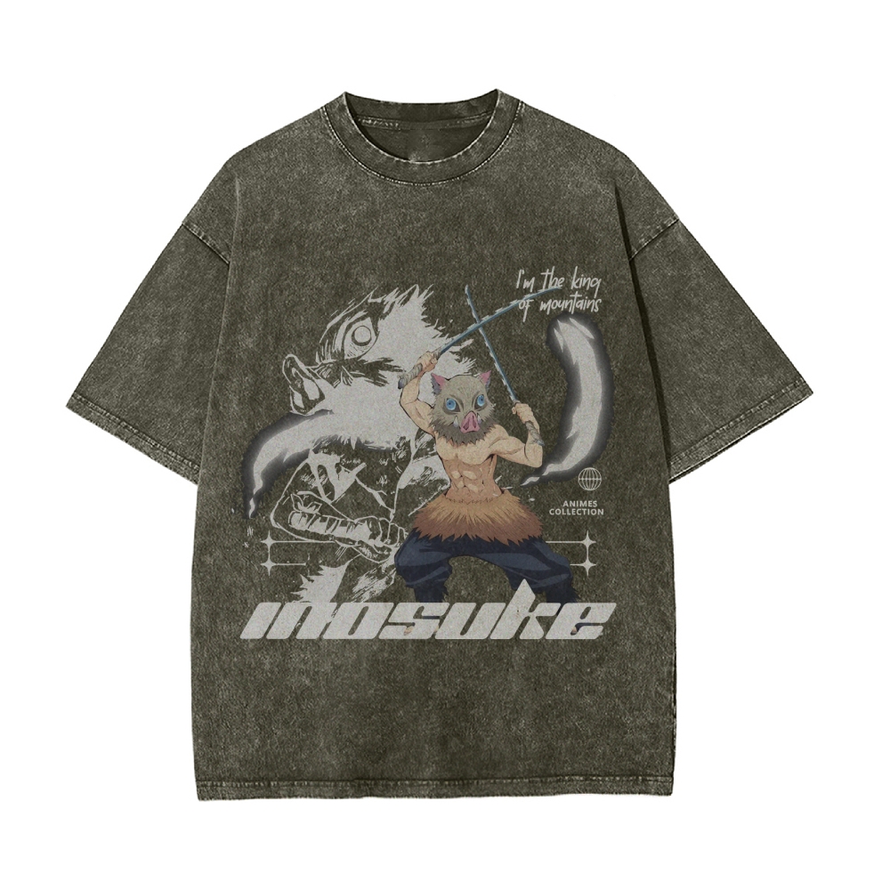Inosuke Vintage Oversized T-Shirt | Demon Slayer