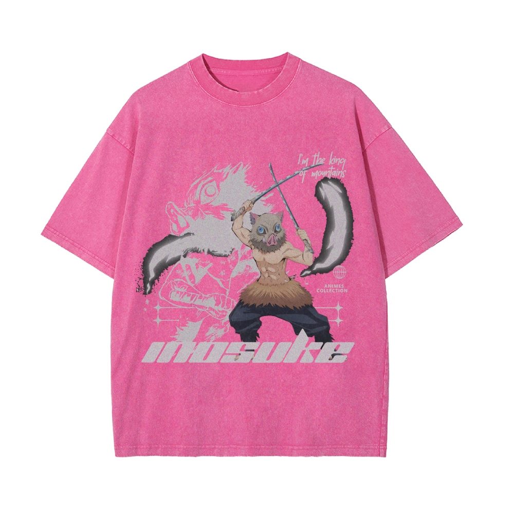 Inosuke Vintage Oversized T-Shirt | Demon Slayer