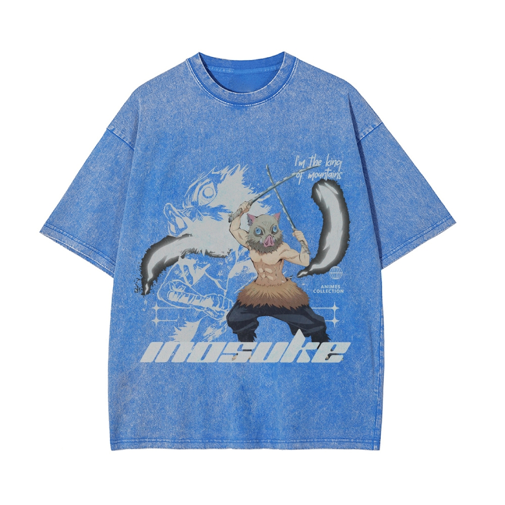 Inosuke Vintage Oversized T-Shirt | Demon Slayer