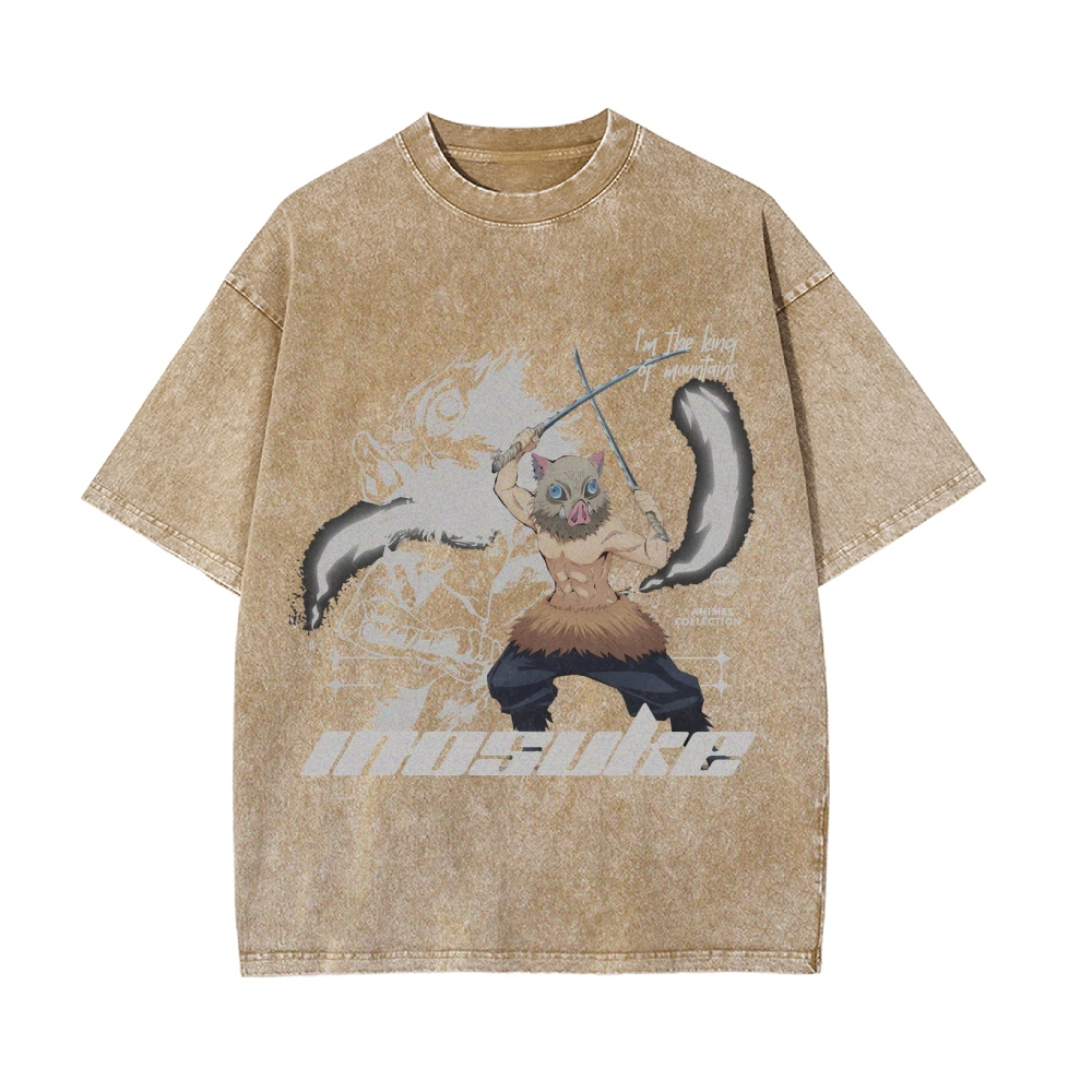 Inosuke Vintage Oversized T-Shirt | Demon Slayer